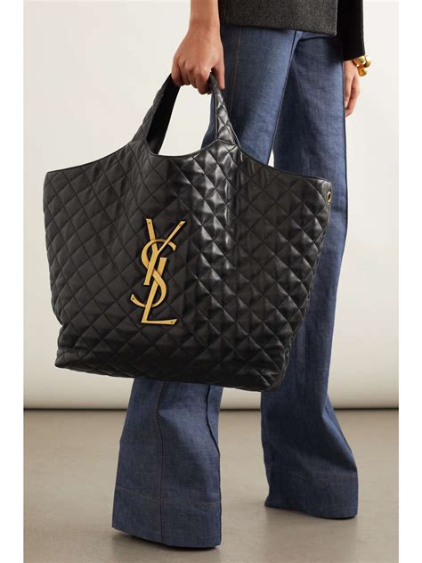 ysl quilted tote bag|ysl large quilted tote bag.